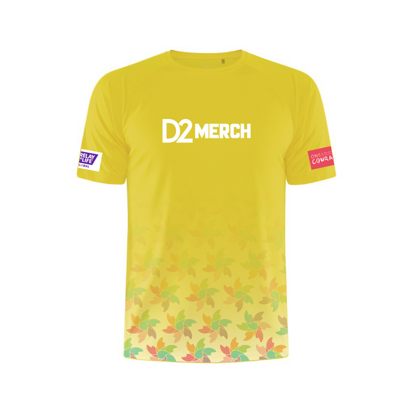 ONS+ Global Relay for Life | Custom Logo Running T-Shirt | YELLOW