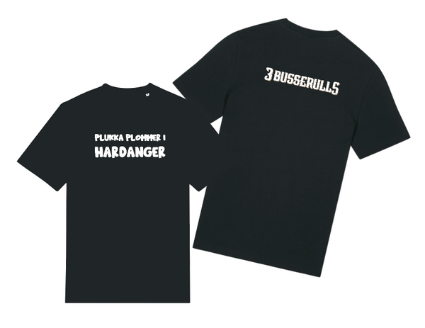 3 Busserulls | Plukka plommer i Hardanger | T-skjorte