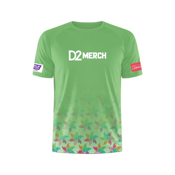 ONS+ Global Relay for Life | Custom Logo Running T-Shirt | GREEN