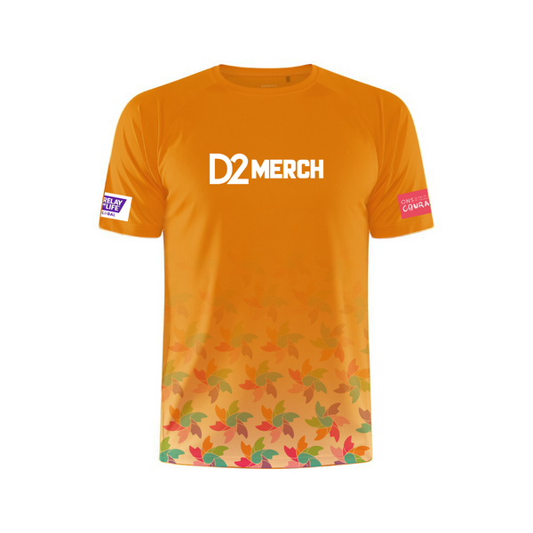 ONS+ Global Relay for Life | Custom Logo Running T-Shirt | ORANGE