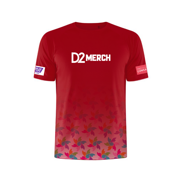 ONS+ Global Relay for Life | Custom Logo Running T-Shirt | RED