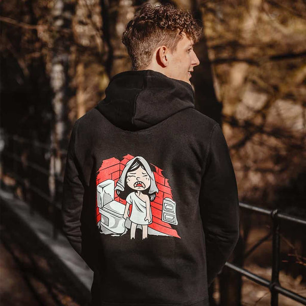 Lars Henriksen - Hvor er Marte - Hoodie - Sort - Bak